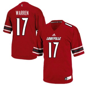 Men University of Louisville #17 Will Warren Red High School Jersey 381758-711