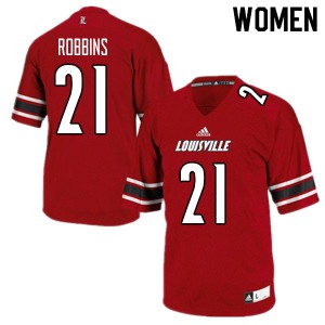 Women's Cardinals #21 Aidan Robbins Red University Jerseys 495452-859