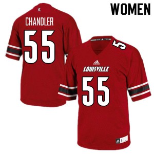 Women's Louisville #55 Caleb Chandler Red High School Jerseys 635589-968