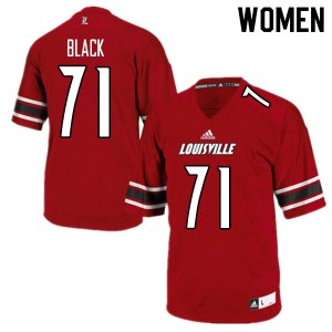 Women's Louisville #71 Joshua Black Red Embroidery Jersey 349203-975