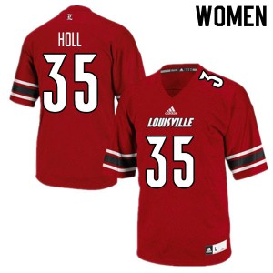 Women Cardinals #35 T.J. Holl Red Embroidery Jerseys 377774-593