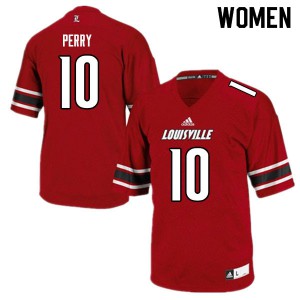Women's Louisville Cardinals #10 Benjamin Perry Red Alumni Jersey 216798-483