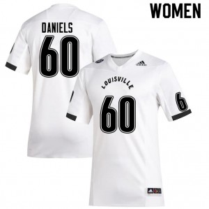 Women University of Louisville #60 Desmond Daniels White Alumni Jerseys 547183-682