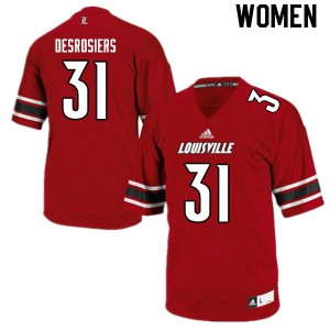 Womens Cardinals #31 Gregory Desrosiers Red Embroidery Jersey 250340-818