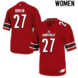 Womens Cardinals #27 Kenderick Duncan Red Stitch Jerseys 861484-667