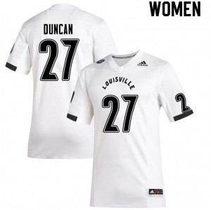 Womens Louisville #27 Kenderick Duncan White Stitched Jersey 699353-909