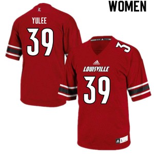 Womens Louisville #39 Malachi Yulee Red Stitch Jerseys 198853-714