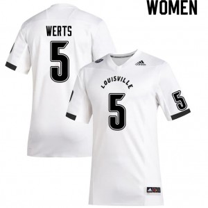 Women's Louisville Cardinals #5 Shai Werts White University Jerseys 765792-484