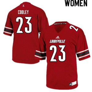 Women Louisville #23 Trevion Cooley Red NCAA Jerseys 326620-674
