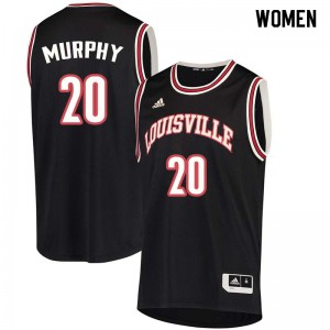 Women Louisville Cardinals #20 Allen Murphy Black Official Jersey 410179-572