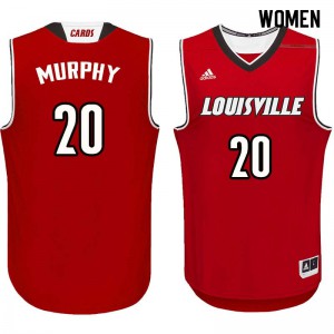 Women University of Louisville #20 Allen Murphy Red Player Jerseys 674394-807