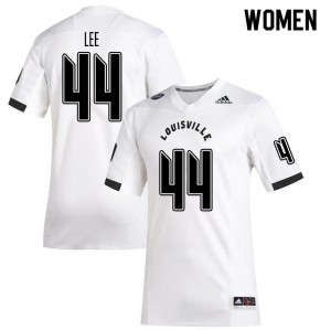 Womens Louisville #44 Andrew Lee White Stitched Jerseys 851968-532