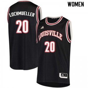 Women Louisville #20 Bob Lochmueller Black Basketball Jerseys 523792-855