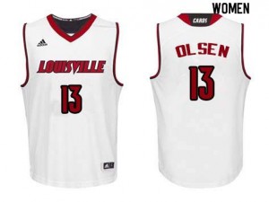 Women's Cardinals #13 Bud Olsen White Alumni Jersey 820116-637