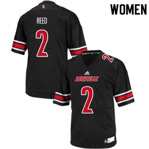 Women Louisville Cardinals #2 Corey Reed Black NCAA Jersey 494995-586