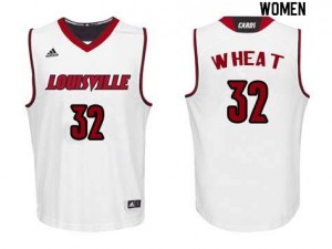 Womens University of Louisville #32 DeJuan Wheat White Player Jerseys 860564-383