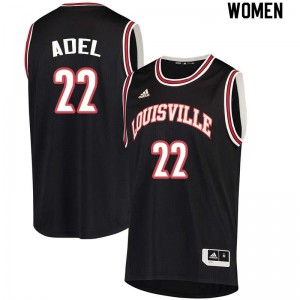 Womens Louisville #22 Deng Adel Black Stitch Jerseys 369145-121