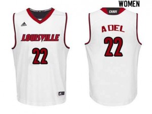 Women University of Louisville #22 Deng Adel White Official Jerseys 637097-311