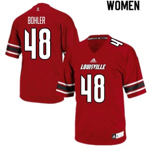 Women's Louisville Cardinals #48 Hale Bohler Red High School Jersey 117368-333