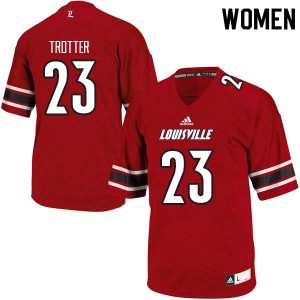 Womens University of Louisville #23 Harry Trotter Red Football Jersey 630164-867