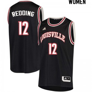 Women's Cardinals #12 Jacob Redding Black NCAA Jersey 737587-318