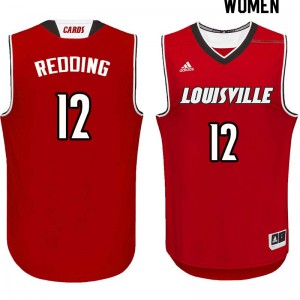 Women's Louisville #12 Jacob Redding Red College Jerseys 281202-662