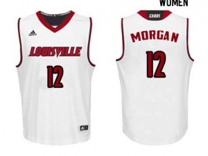 Women's Louisville #12 Jim Morgan White NCAA Jerseys 233536-215