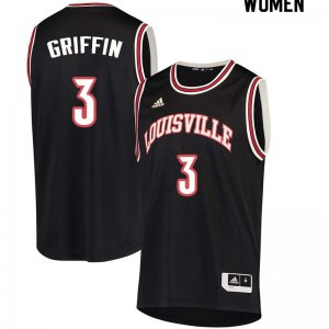 Womens University of Louisville #3 Jo Griffin Black Basketball Jersey 606181-247