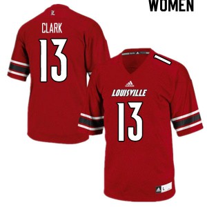 Womens Cardinals #13 Kei'Trel Clark Red Football Jerseys 322170-928
