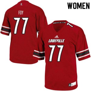 Womens Louisville #77 Linwood Foy Red Player Jersey 448431-933