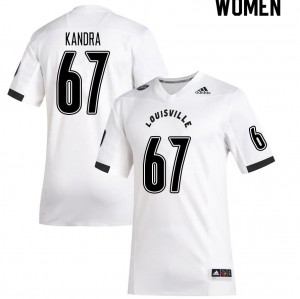 Women's Louisville #67 Luke Kandra White Stitch Jersey 587943-302