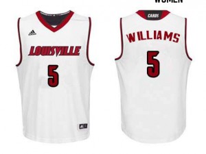 Womens University of Louisville #5 Malik Williams White High School Jersey 400406-419