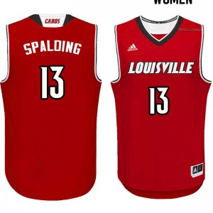 Women's Louisville #13 Ray Spalding Red Embroidery Jersey 897159-234