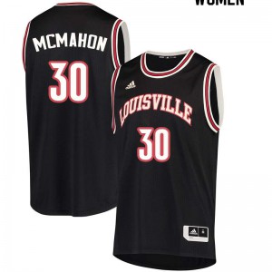Women University of Louisville #30 Ryan McMahon Black Stitch Jerseys 962937-428