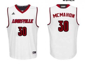 Women Louisville Cardinals #30 Ryan McMahon White College Jersey 487429-336