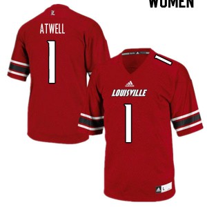 Women Louisville Cardinals #1 Tutu Atwell Red High School Jersey 450491-839