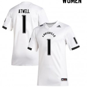 Women's Louisville #1 Tutu Atwell White NCAA Jerseys 895789-772
