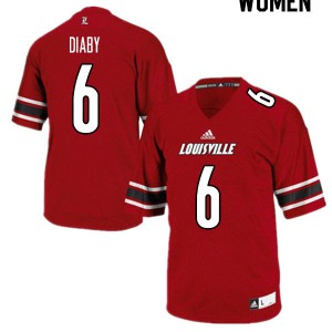 Women's Louisville Cardinals #6 YaYa Diaby Red Official Jerseys 895821-803