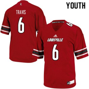 Youth Cardinals #6 Jordan Travis Red Stitched Jersey 278489-276