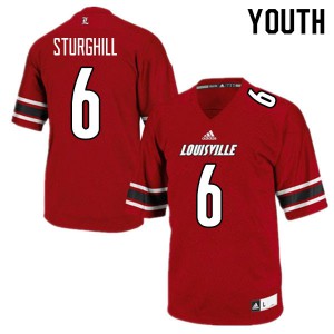 Youth Louisville #6 Cornelius Sturghill Red Alumni Jersey 845980-742