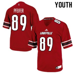Youth Louisville #89 Ean Pfeifer Red University Jerseys 937446-307