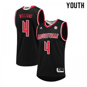 Youth Louisville #4 Grant Williams Black College Jersey 765184-823