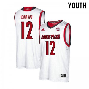 Youth Louisville Cardinals #12 Hogan Orbaugh White Alumni Jersey 702330-274