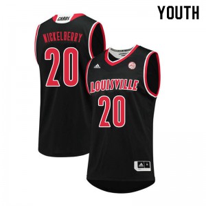 Youth Cardinals #20 Josh Nickelberry Black College Jerseys 916516-102