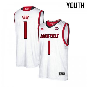 Youth Louisville #1 Keith Oddo White Stitched Jersey 825921-637