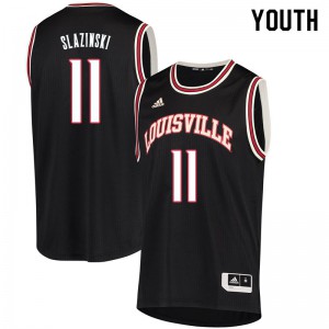 Youth University of Louisville #11 Quinn Slazinski Retro Black Stitched Jerseys 510009-101