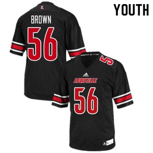 Youth Louisville #56 Renato Brown Black Football Jersey 196976-327