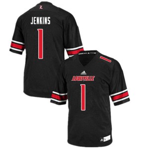 Youth Louisville Cardinals #1 Lovie Jenkins Black College Jerseys 652043-994