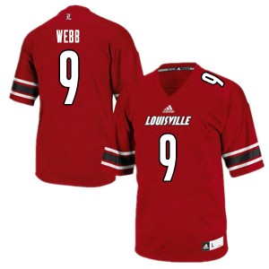 Youth University of Louisville #9 Tee Webb White Stitched Jersey 274416-613