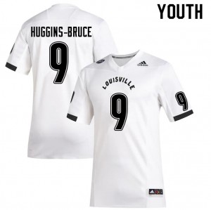 Youth Cardinals #9 Ahmari Huggins-Bruce White Embroidery Jersey 937280-496